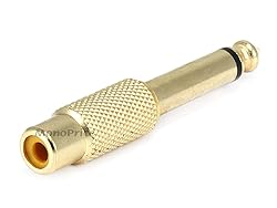 Monoprice Metal 1/4in (6.35mm) TS Mono Plug to RCA
