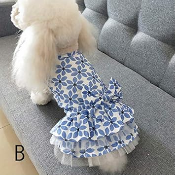 Amazon 犬の服 ワンピース 前開き 花柄 ちょう結び フリルスカート つりスカート ペット用品 Petbaby 犬洋服 ワンちゃん服 春夏dog服 B Xs 晴天雑貨屋 ドレス ワンピース 通販