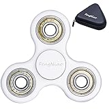Tri-Spinner Fidget Toy 3D Printing Ceramic with Premium Quality EDC Focus Toy for Kids & Adults (White)