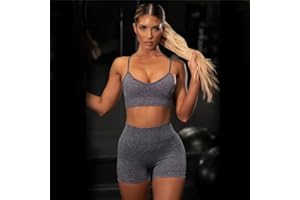 Women's Workout Sets 2 Piece Yoga Outfit High Waisted Biker Shorts Leggings Sports Bra Gym Fitness Clothes Tracksuit