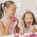 Imagination Generation Pink Blossoms Tea Time Set for Two – Wood Eats! Tea Party Playset with Tea Cups, Kettles, Saucers, Spoons, Flowers, & Floral Tray – Play Food Accessories (16pcs.)
