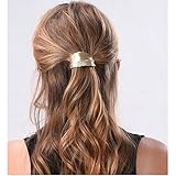 Joyci 1Pcs Big Leaf Ponytail Holder Women's Gift Hair pin Lady Claw Barrettes Accessory (Gold)