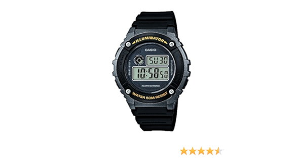 Amazon.com: W-216H-1BVDF Casio Wristwatch : Casio Unisex W-216H-1BVF  Illuminator Digital Display Quartz Grey Watch: Clothing, Shoes \u0026 Jewelry
