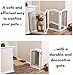 Internet's Best Wire Dog Gate with Arched Top | 4 Panel | 30 Inch Tall Pet Puppy Safety Fence | Fully Assembled | Durable MDF | Folding Z Shape Indoor Doorway Hall Stairs Free Standing | White
