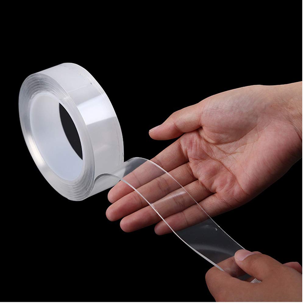 Lichi Clear Double-Side Tape, Removable Mounting Tape, Invisible Gel Tape Nano Tape - 9.85 FT/3 Meter 30mm Width