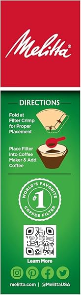 MELITTA SUPER PREMIUM NO. 4 COFFEE PAPER FILTER, 100 COUNT (PACK OF 1), BROWN