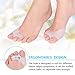 Bunion Corrector Relief Gel Toe Separator for Hammer Toe with Forefoot Pads Cushion, Silicone Toe Straightener Spacer Hallux Valgus for Men and Women, Easy Wear in Shoes (1 Pair with Pads)