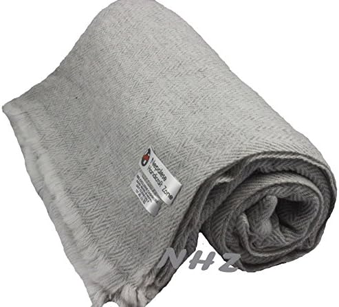 Himalayan Cashmere Throw,Natural Cashmere Blanket 54" x 108",Hand Made in Nepal