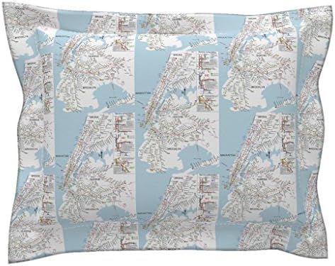 Amazon Com Roostery Map Standard Flanged Pillow Sham Nyc Subway