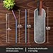 Teivio Set of 16 Stainless Steel Straws with Carry Bag, Drinking Metal Reusable Straws with Cleaning Brush and Silicone Tips and case for 30 Oz - Multicolor