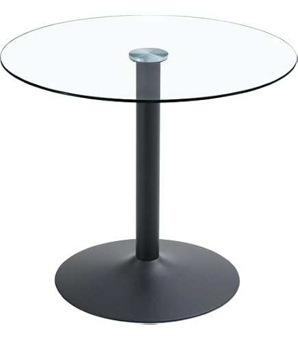 thumbnail image 2 of Round Glass Coffee Table, 31.5" Modern Small Center Table With Tempered Glass Top And MDF Legs For Living Room, Bedroom, Office 2 of 12