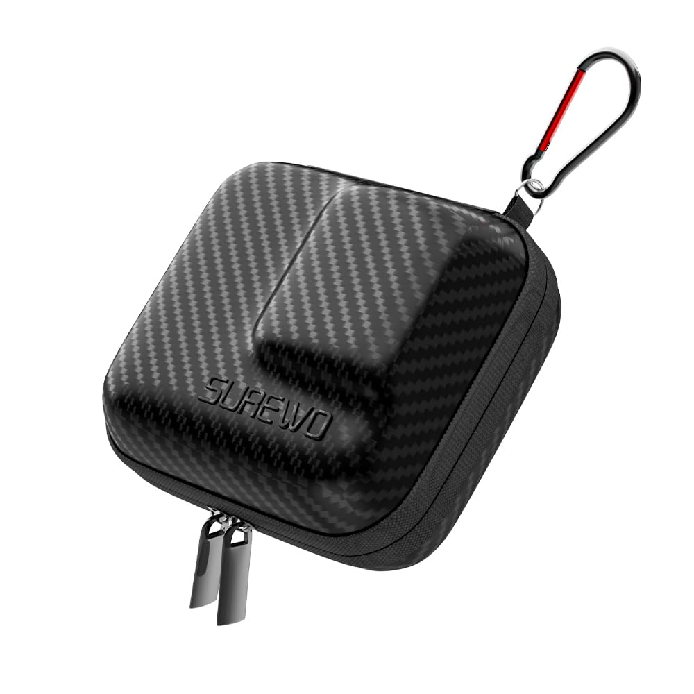 SUREWO Mini Carrying Case for GoPro Hero 13 Black, Hard Case Travel Portable Bag Compatible with GoPro Hero 13/12/11/10/9/8/7/6/5 Black,DJI Osmo Action 5 Pro/4/3,AKASO/Campark and More