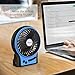 OPOLAR Portable Travel Mini Fan with 3-13 Hours Battery Life for Camping, Personal Battery Operated or USB Powered Handheld Fan, Internal Blue and Side Light, 3 Speeds, Quiet, Rechargeable