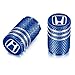 QINGTECH Valve Stem Caps,Aluminum Tire Valve Caps for Honda 4pcs (Blue)