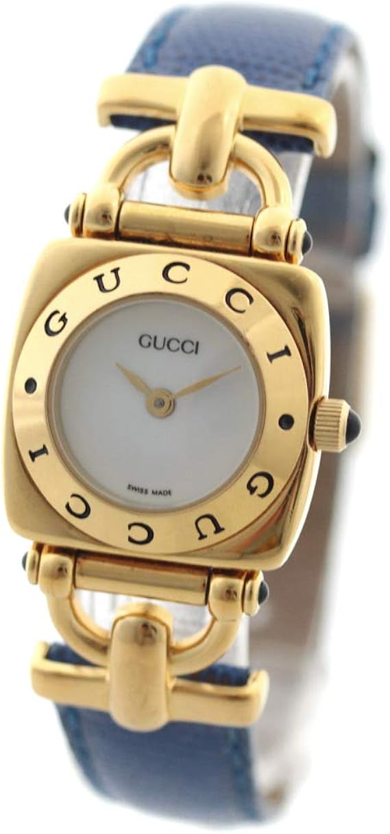 Amazon グッチ Gucci ホースビット スクエアケース 6300l 腕時計 ゴールド ブルー レディース クオーツ ホワイト文字盤 中古 レディース腕時計 腕時計 通販