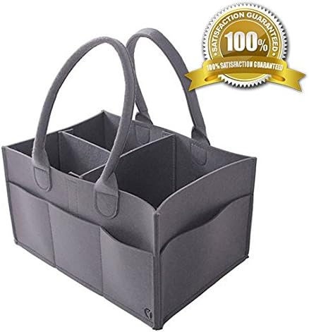 Diaper Caddy by Genum with FREE Changing Mat - Premium Portable Nursery Storage Bin Organizer for Diapers, Lotion, Wipes & More - Adjustable, Self-Standing, Car Travel Station for Babies, and Newborns