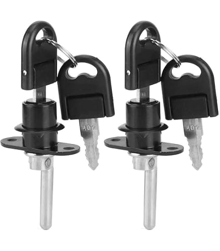 Double Door Cabinet Lock – Zinc Alloy 7-Shaped Secure Locking Mechanism For File Cabinets, Mailboxes, Metal Furniture & Home Storage (16mm, Black)