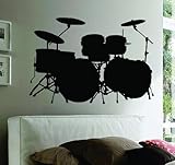 Dabbledown Decals Wall Mural Music Drums Drummer Band Drumstick Percussion Sticker
