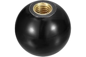 uxcell Threaded Ball Knobs, M8 Female Thread Thermoset Ball Knob 30mm Dia Round Operation Ball Handles with Copper Insert for