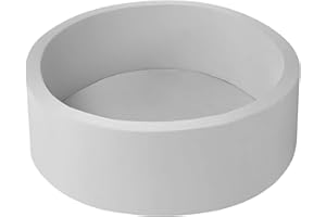 EOSAU 35 Inches Kids Ball Pit Soft Memory Foam Round Ball Pit Indoor Playpen Ball Pool for Kids Toddlers, Balls NOT Included (Grey)