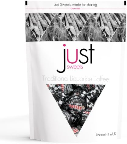 JUST SWEETS POUCH - Walkers Liquorice Toffees By Just Sweets (Share Pouch with a bit more than One Old Fashioned Pound of Sweets)