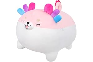Auspicious beginning 16" Axolotl Shiba Inu Plush Toy Anime Axolotl Corgi Kawaii Plush Pillow Soft Cute Smiling Dog Plushies, Stuffed Animal Plush Toy Gifts for Kids Adults