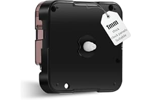 DEEWISH 12888 Super Silent Sweep Clock Mechanism, 5/16 inches - 59/64 inches Shaft Length Quartz Wall Clock Motor Replacement, Clock Parts Battery Operated (No Clock Hands)