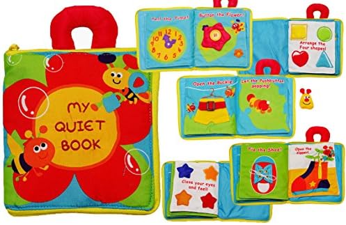 MY QUIET BOOK | Premium Soft Cloth Quiet Book for Babies &amp; Toddlers | Durable Fabric Activity Books | Educational Development Montessori Toy | Baby Shower Gift for Boy &amp; Girl | 100% Guarantee