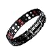 EBUTY Stainless Steel Magnetic Therpay Bracelet Men Double Row 4 Element All Black Pain Relief for Arthritis and Carpal Tunnel