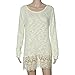 Creazy® Women Long Sleeve Shirt Lace Blouse Slim Knitwear Tops T-Shirt (M)