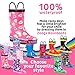 ZOOGS Children's Rubber Rain Boots, Little Kids & Toddler, Boys & Girls Patterns, Pink (Hearts Verbage), 13 Little Kid