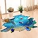 3D Floor Stickers PVC Underwater World Wall Stickers Vinyl Decal Fish Sea Turtle Decor Bathroom Floor Sticker Nursery Bedroom Decor