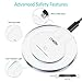 Wireless Charger, NXET QI Wireless Charging Pad for Apple iPhone X/iPhone 8/8 Plus, Samsung Galaxy Note 8/Note 5, S6 S7 Edge S8 S8+, Google Nexus 4/5/6 and All Qi-Enabled Devices (Clear)