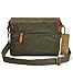 Canvas Camera Bag ZLYC Leather Trim Camera Case Vintage DSLR Shoulder Messenger Purse for Women & Men