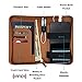 Phone Charging Passport Holder -Multiple Variations with Upgraded Power Bank- RFID Blocking - Travel Wallet Compatible with All Phones - Travel Accessories (Cognac)