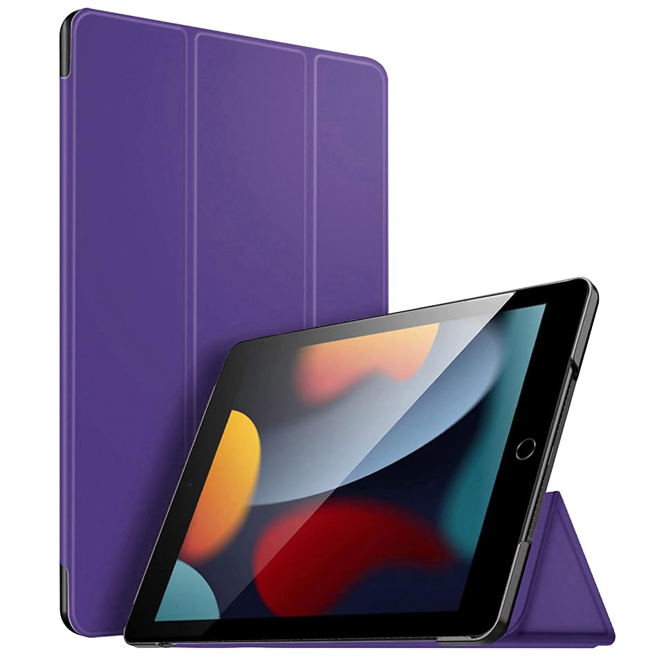 For Apple iPad 10.2 inch 9th/ 8th/ 7th Generation, Smart Magnetic Stand Case, Leather Cover with Magnetic Closure, Anti-Scratch and Lightweight Case (2021/2020/2019) (Purple) — image 1