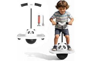 Ball for Kids, Balance Bouncing Ball with Pump, Handle, Strong Grip Deck for Outdoor Fun,High Board Strong Grip Deck Sticks f