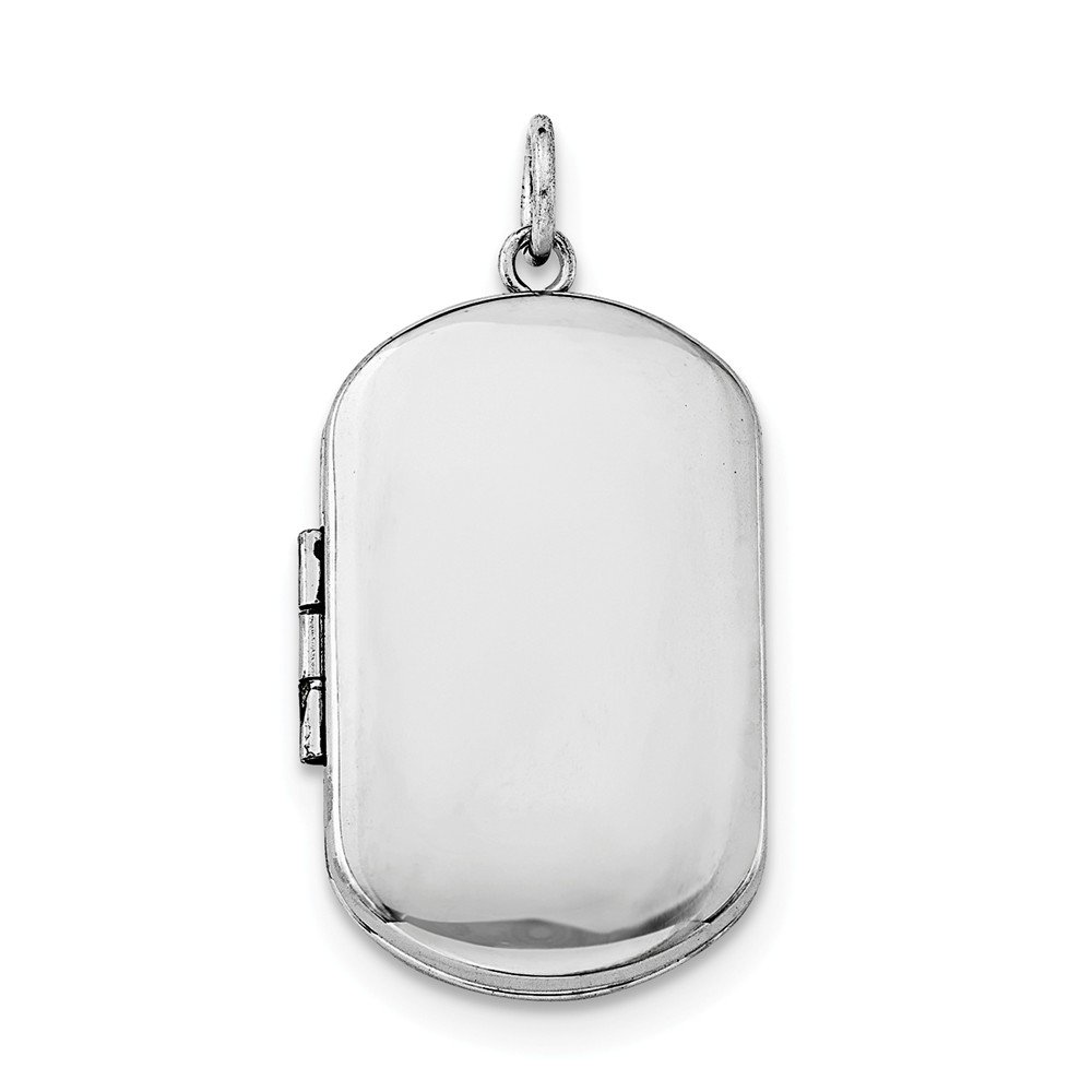 925 Sterling Silver Holds 2 photos Polished Rectangular Locket Amazon