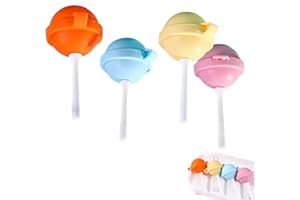 8 Pcs Reusable Large Lollipop-Shaped Ice Mold,Large Lollipop Shaped Ice Mold,Home-Made DIY Round 3D Candy Ice Chocolate Pop M