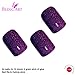 False Nails Bling Art French Fake Matte Gel Glitter Polished Squoval 24 Acrylic Medium Tips Glue (Andromeda Gel)