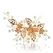 Remedios Gold Wedding Headpiece Bridal Comb Crystal Hair Accessory