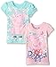 Peppa Pig Girls' Toddler Girls' 2 Pack T-Shirts, Mint/Pink, 4T