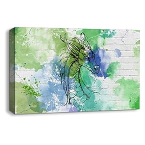 Canvas Wall Art Abstract Ink Animals...