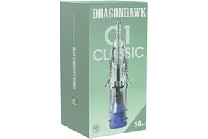 Dragonhawk C1 Tattoo Needles Cartridges 50Pcs Assorted #12 Mixed Sizes 3RL 5RL 7RL 9RL 5RS 7RS 9RS 7RM 9RM 9M Disposable Roun