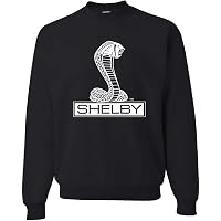 Tee Hunt Shelby Cobra Ford Mustang Hoodie - American Muscle Car Sweatshirt, Unisex, Black