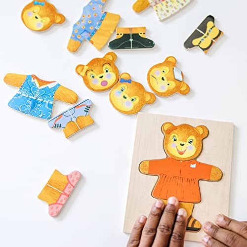Melissa & Doug Wooden Bear DressUp Play Set (18 pcs) Pricepulse