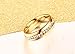 FuZhiBang NL19 Mens Womens 6MM Titanium Stainless Steel High Polished 18K Gold Plated Channel Set Cubic Zirconia CZ Promise Engagement Band Unisex Gold Wedding Ring Comfort Fit, Size 6-14 (Gold, 6)
