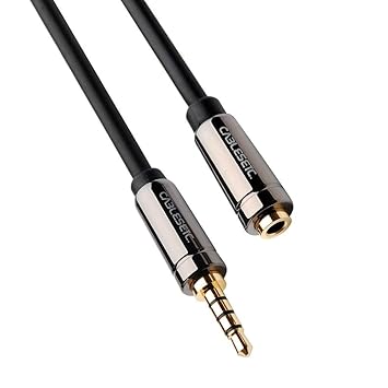 CABLESETC Pure Copper 3.5mm Stereo Audio Extension Cable Male Female Connectors for iPhone iPad iPod Galaxy Tablet (Pro Series 5mtrs)