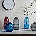 CASAMOTION Optic Hand Blown Solid Color Art Glass Vase, Gift Boxed, Grey, 12 Inch