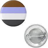 Gender Apathetic Pride Flag Pin 1.5” Round Circle Shape Metal Button Pin Badge Pinback 1.5 inch Pin 38 mm 3.8 cm